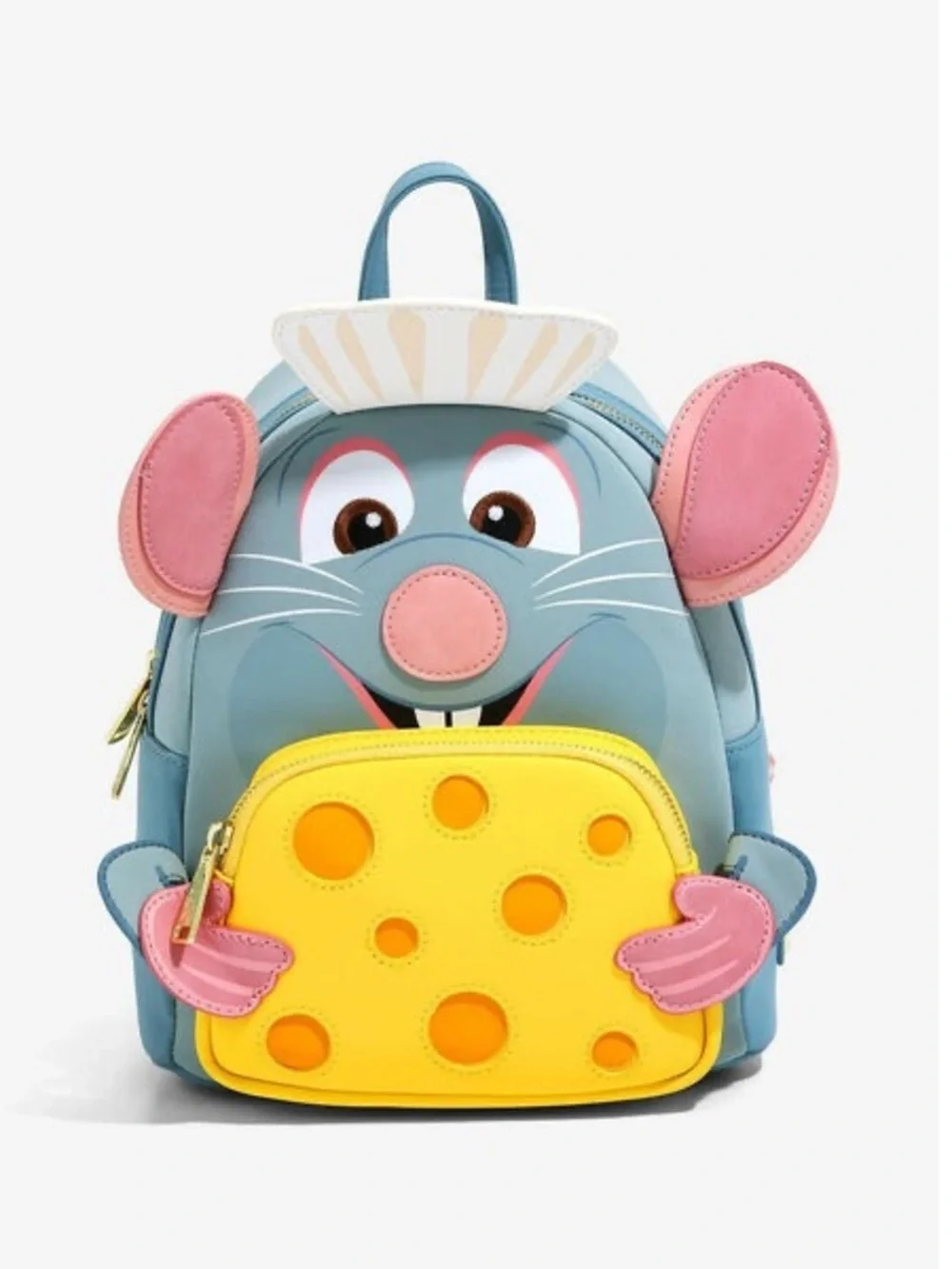 Loungefly Mouse & Cheese Mini Backpack - Light Blue, Yellow & Pink